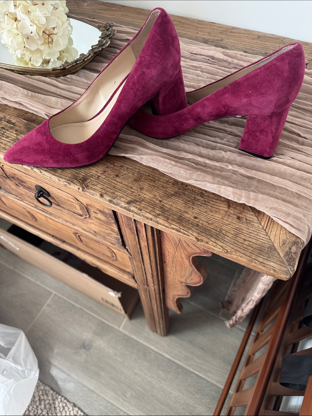 Marc Fisher LTD Magenta
Suede Abilene Pointy Toe Block Heel Pumps - Picture 8 of 10